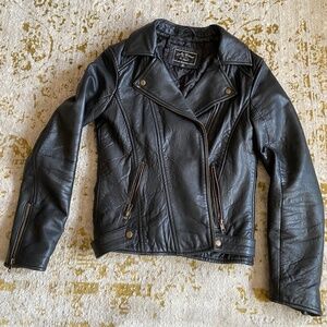 REAL GENUINE leather moto jacket